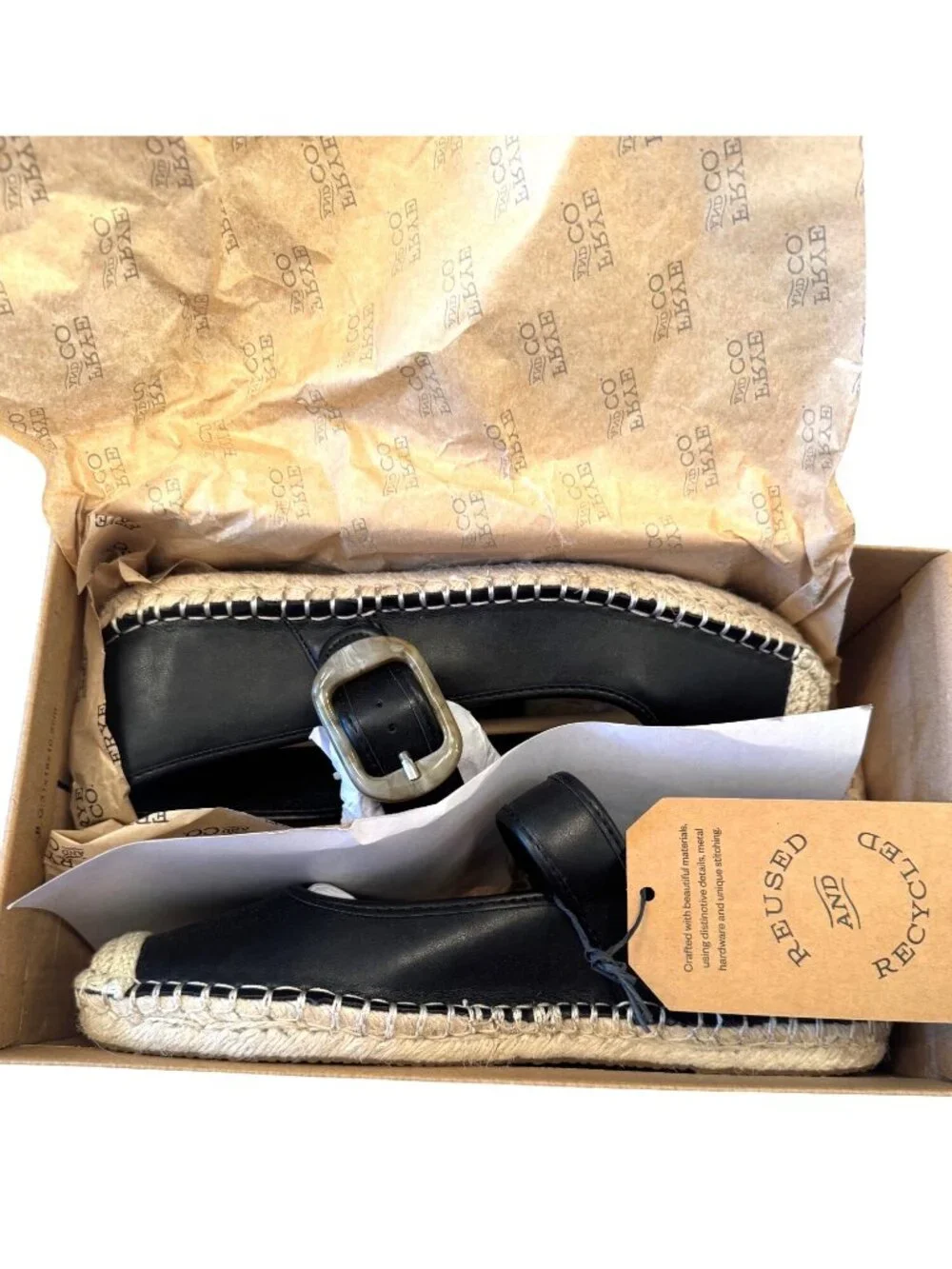 Frye & Co. Jatani Size 8.5 Mary Jane Flats NWB Black Buckle